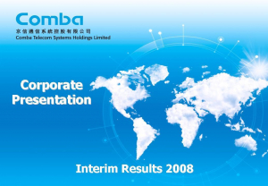 2008 Interim Results Presentation
