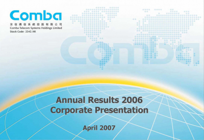 2006 Annual Results Presentation